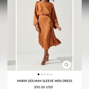 NWOT ASTR the label Marin Dolman Sleeve Midi Dress
